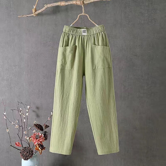 Wendy | Casual Cotton-Linen Pants with Elastic Waist