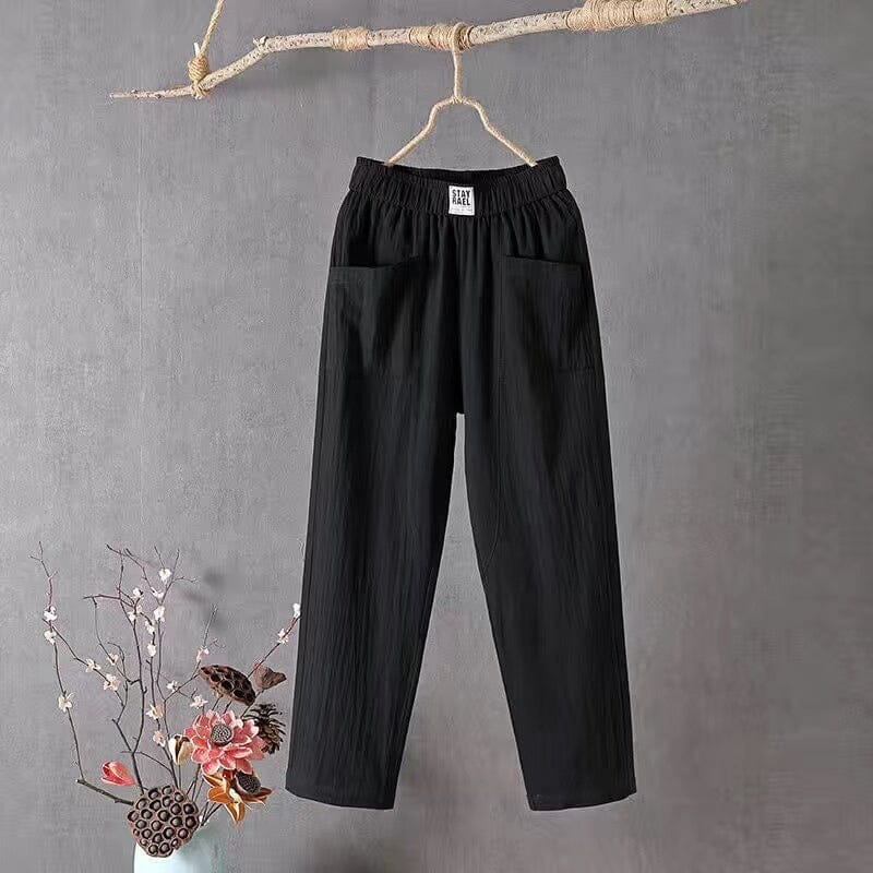 Wendy | Casual Cotton-Linen Pants with Elastic Waist