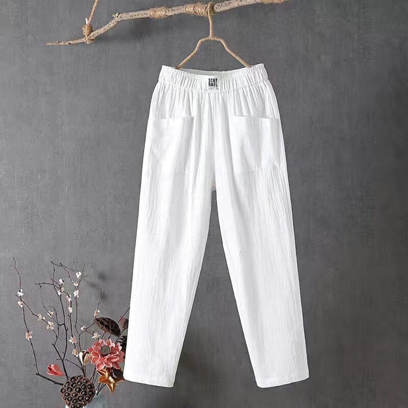 Wendy | Casual Cotton-Linen Pants with Elastic Waist