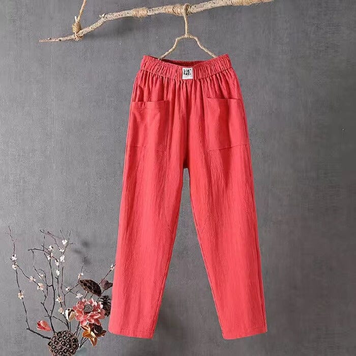 Wendy | Casual Cotton-Linen Pants with Elastic Waist