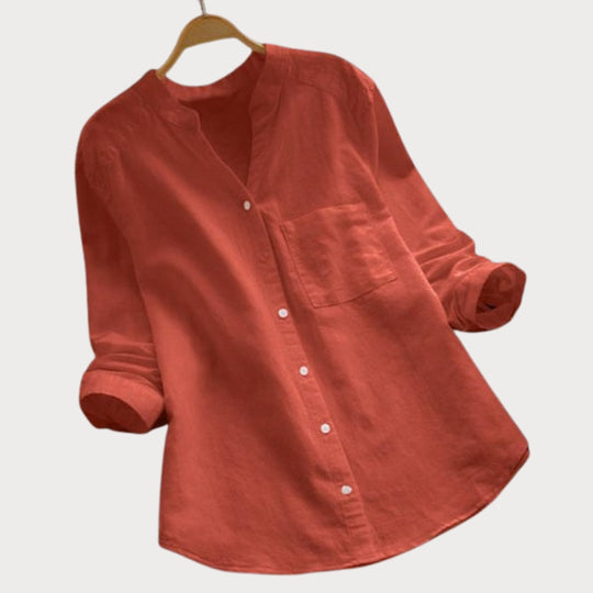 Vera | Casual Loose Linen-Cotton Shirt