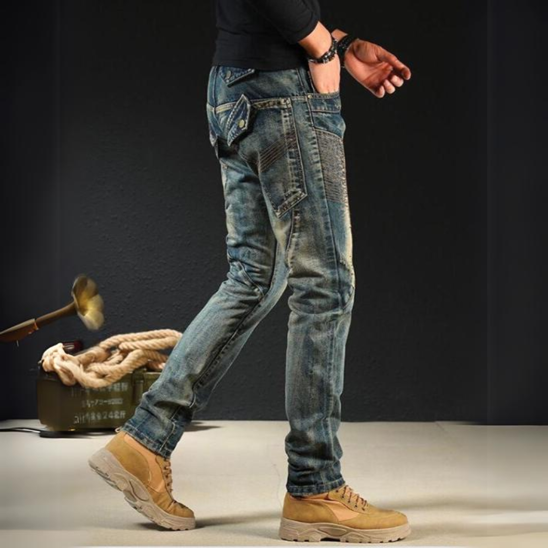 Logan | Classic Patched Jeans