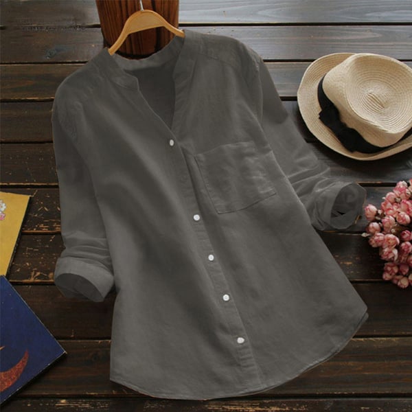 Vera | Casual Loose Linen-Cotton Shirt