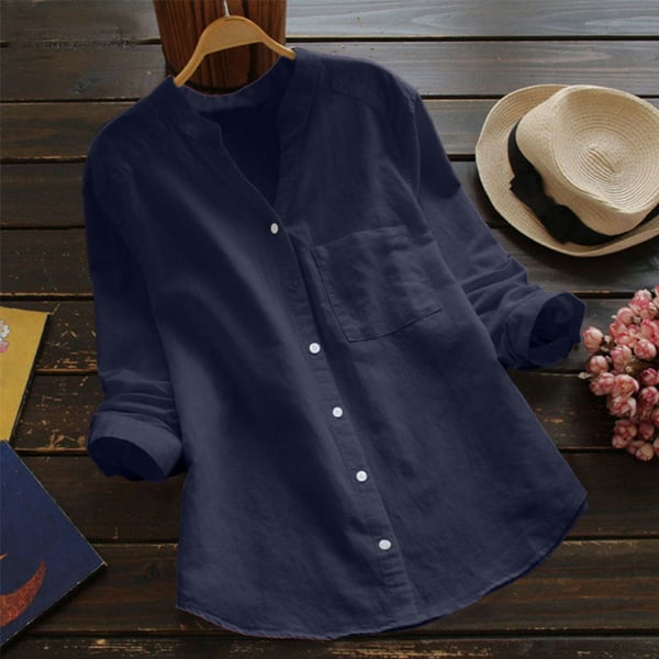 Vera | Casual Loose Linen-Cotton Shirt