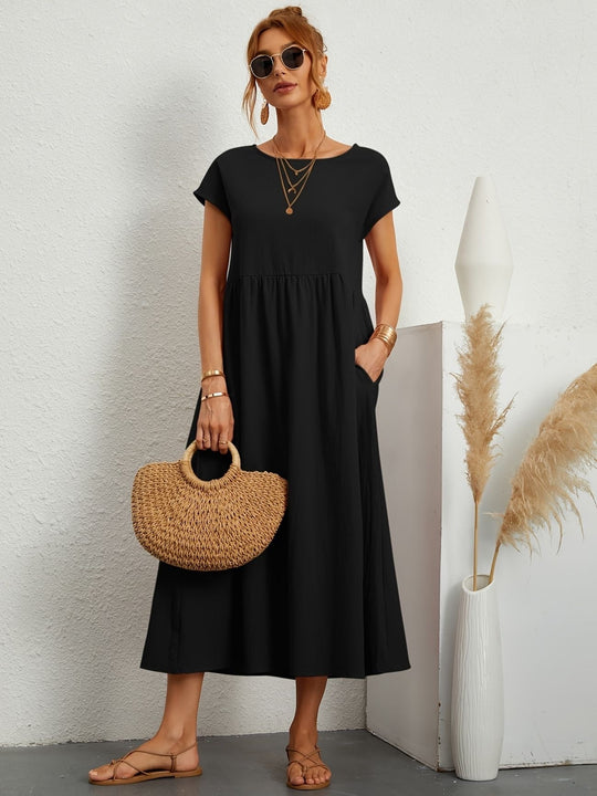 Camille | Dress with round neckline