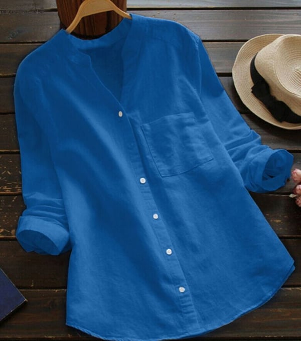 Vera | Casual Loose Linen-Cotton Shirt