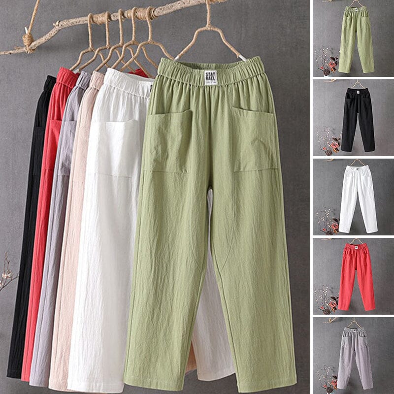 Wendy | Casual Cotton-Linen Pants with Elastic Waist